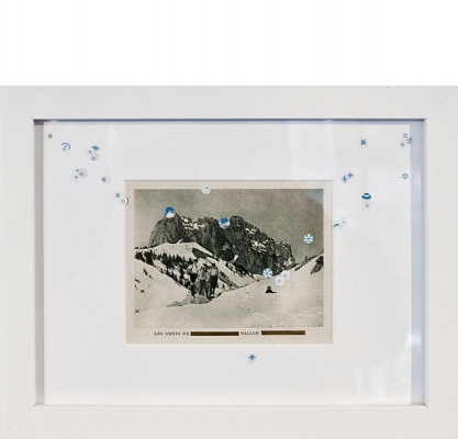 &quot;Les dents de Vallon&quot; Collage et collages de confettis sur reproduction photographique ancienne.Pi&amp;egrave;ce unique 18x24cm.&amp;nbsp;2017